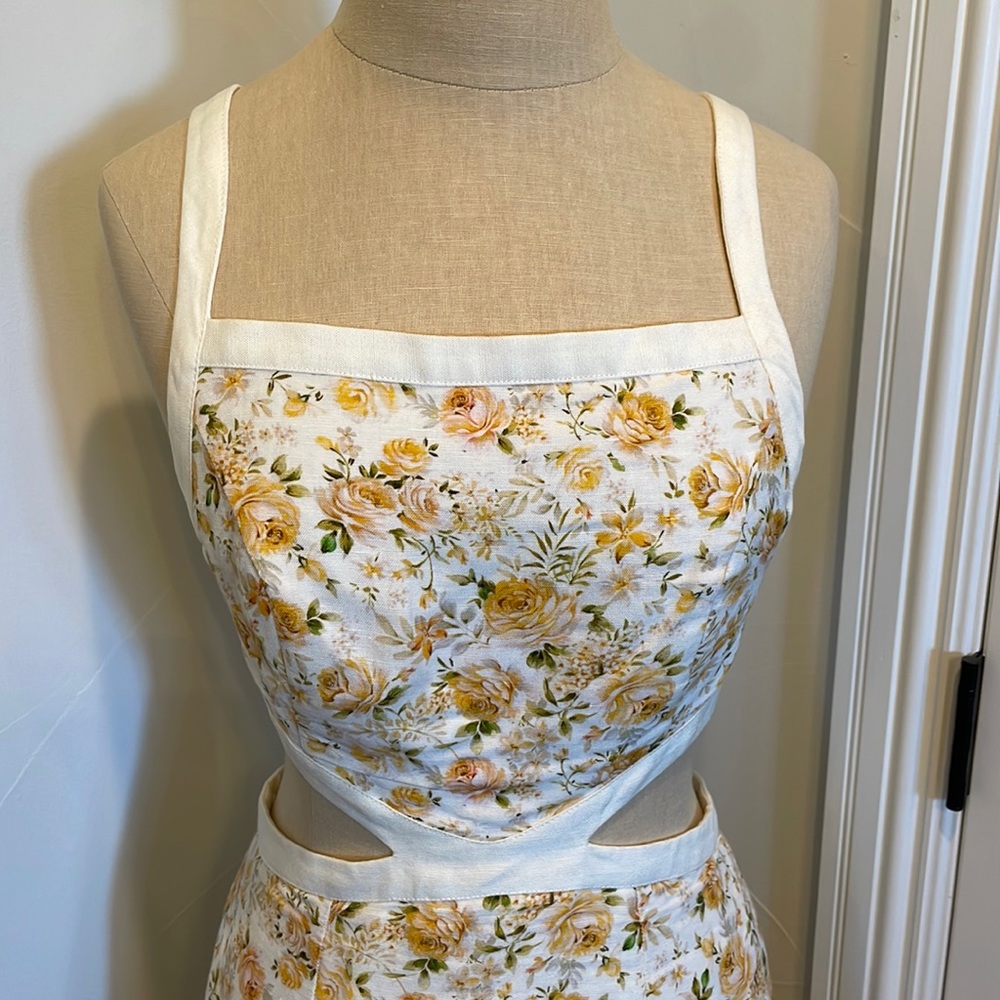 Floral Print Cutout Dress